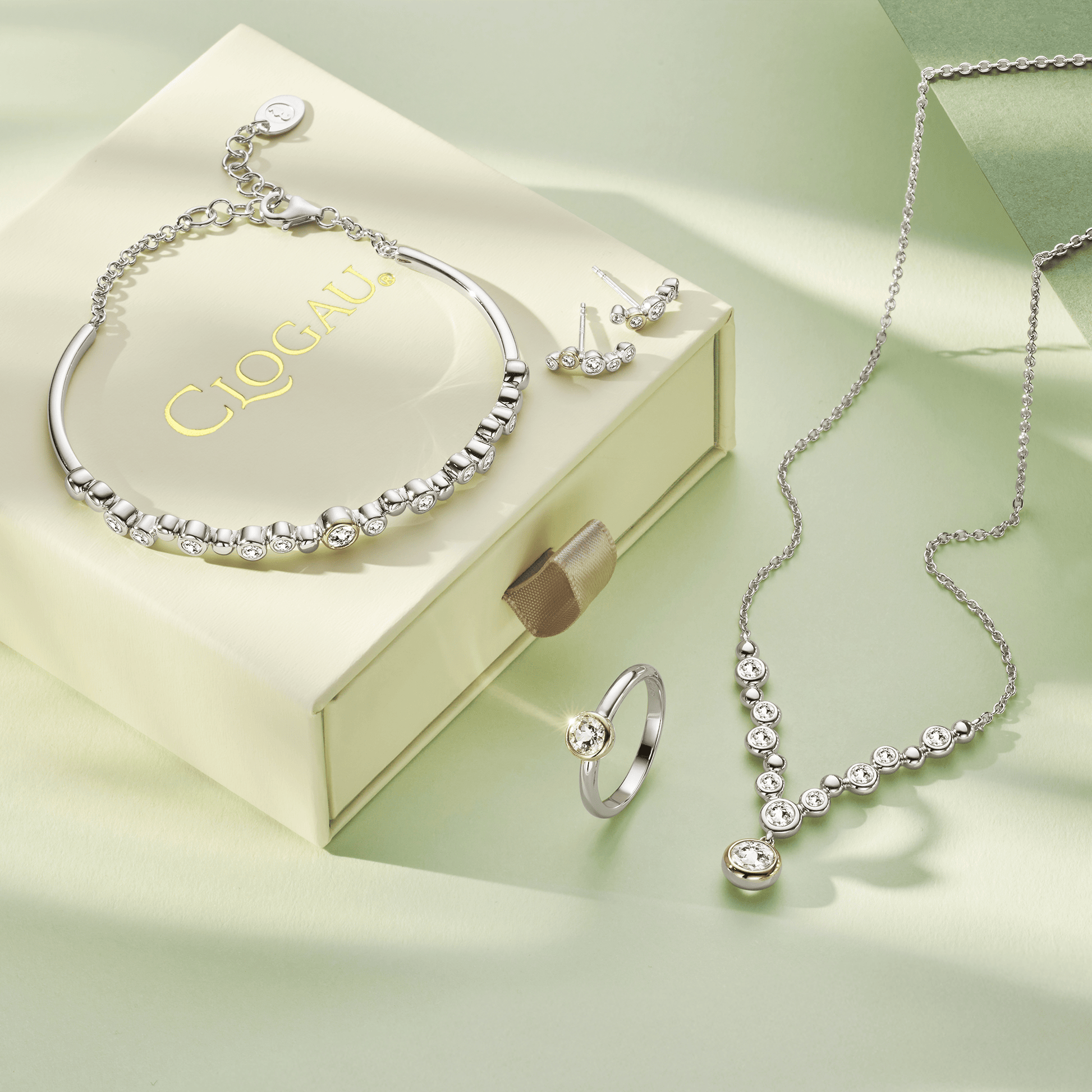 Clogau® Celebration Sterling Silver Drop Necklace with Topaz