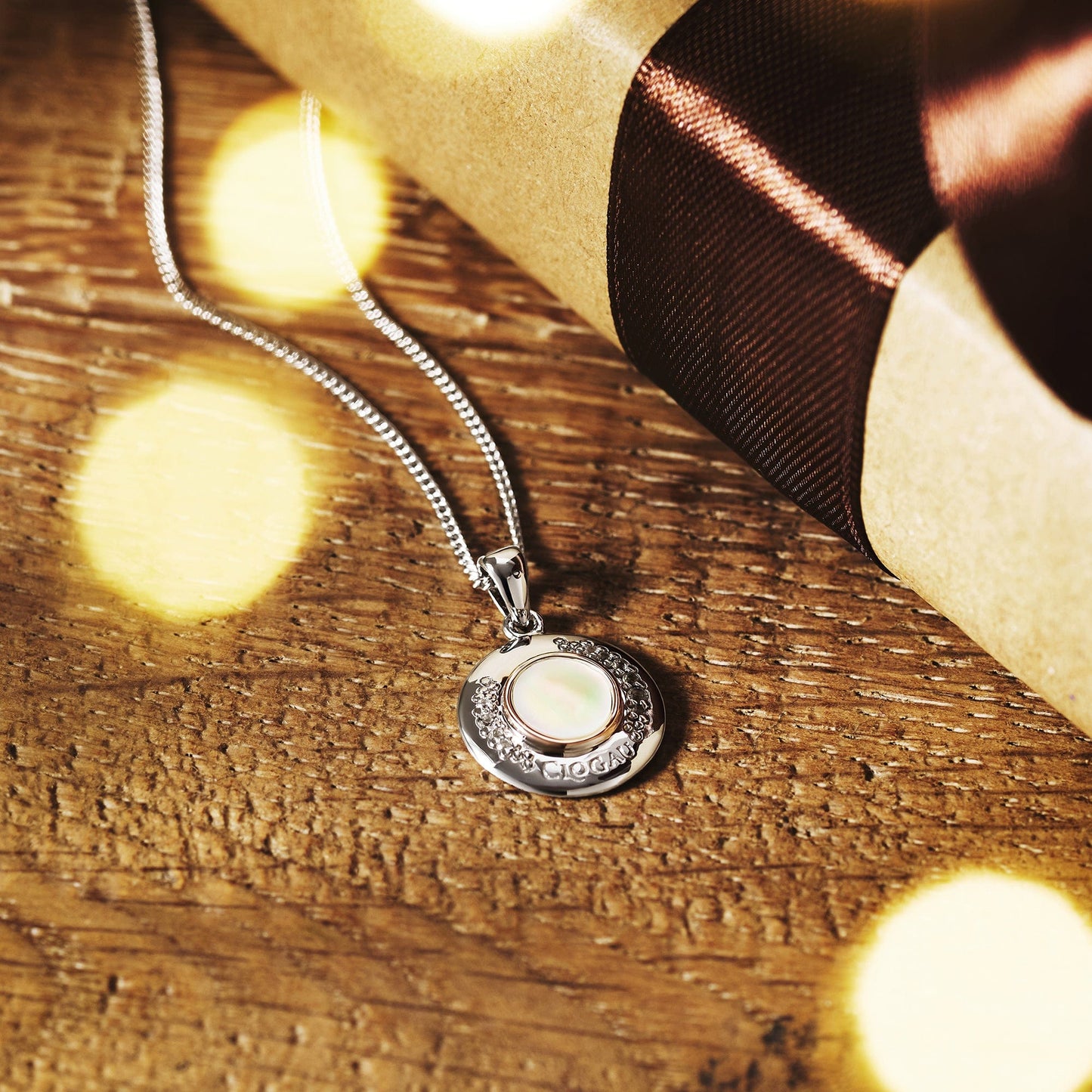 Clogau® Celebration Sterling Silver Pendant with Mother of Pearl & Topaz