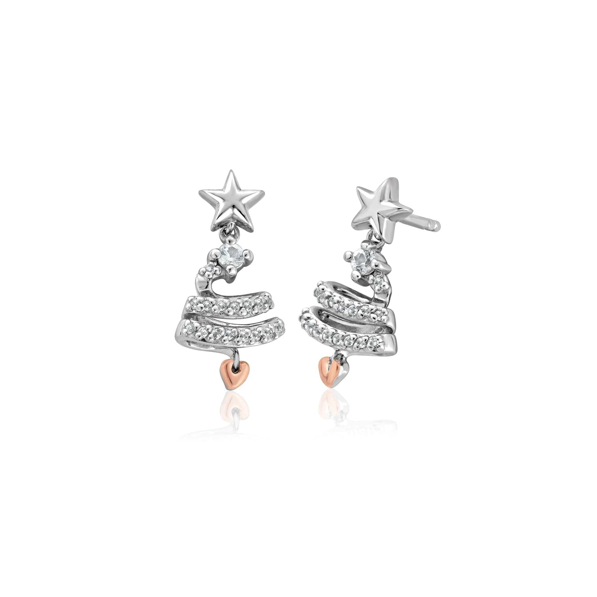 Clogau® Christmas Tree Silver Drop Earrings