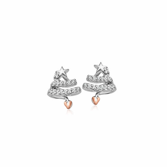 Clogau® Christmas Tree Silver Stud Earrings