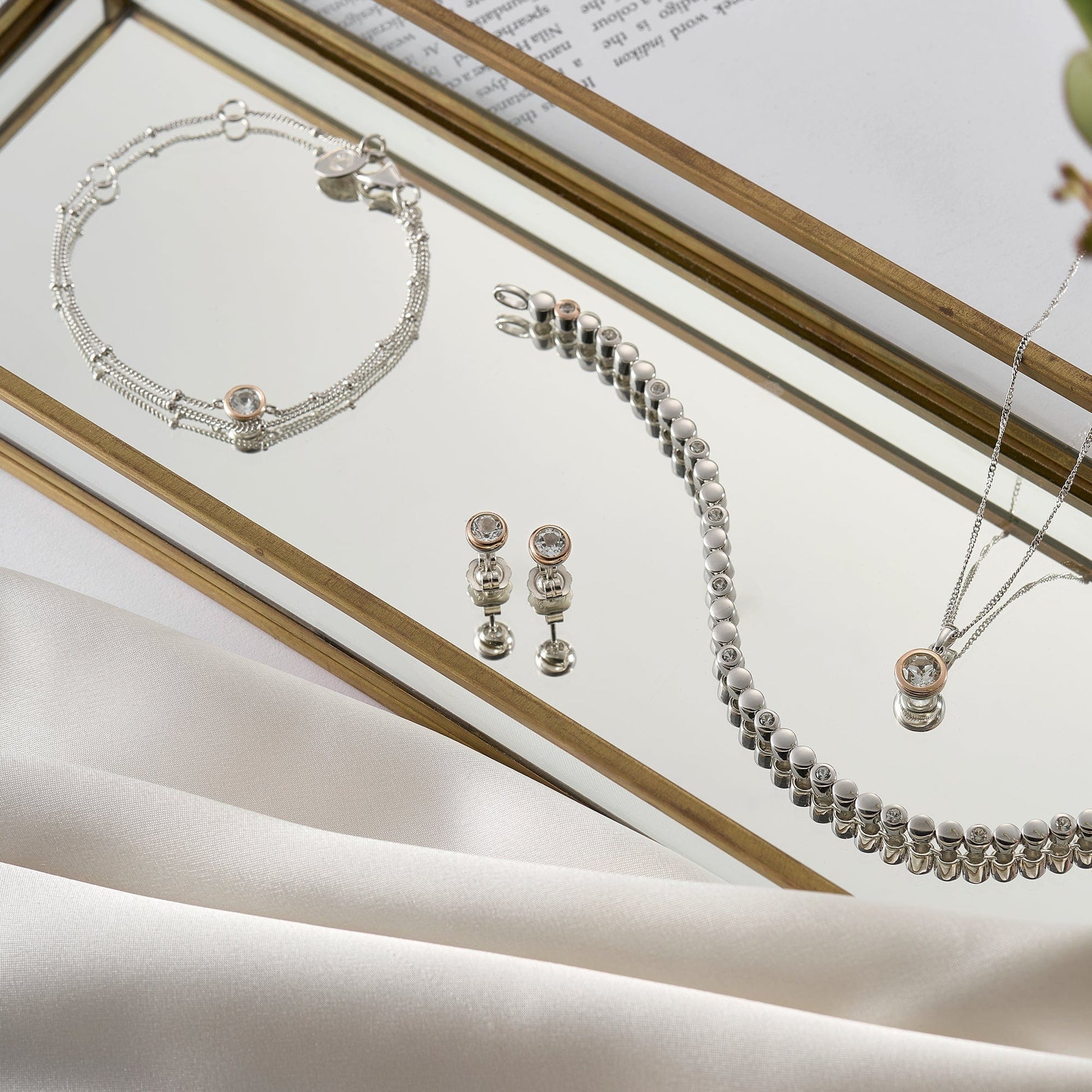Clogau® Celebration Sterling Silver Double-Chain Bracelet with Topaz