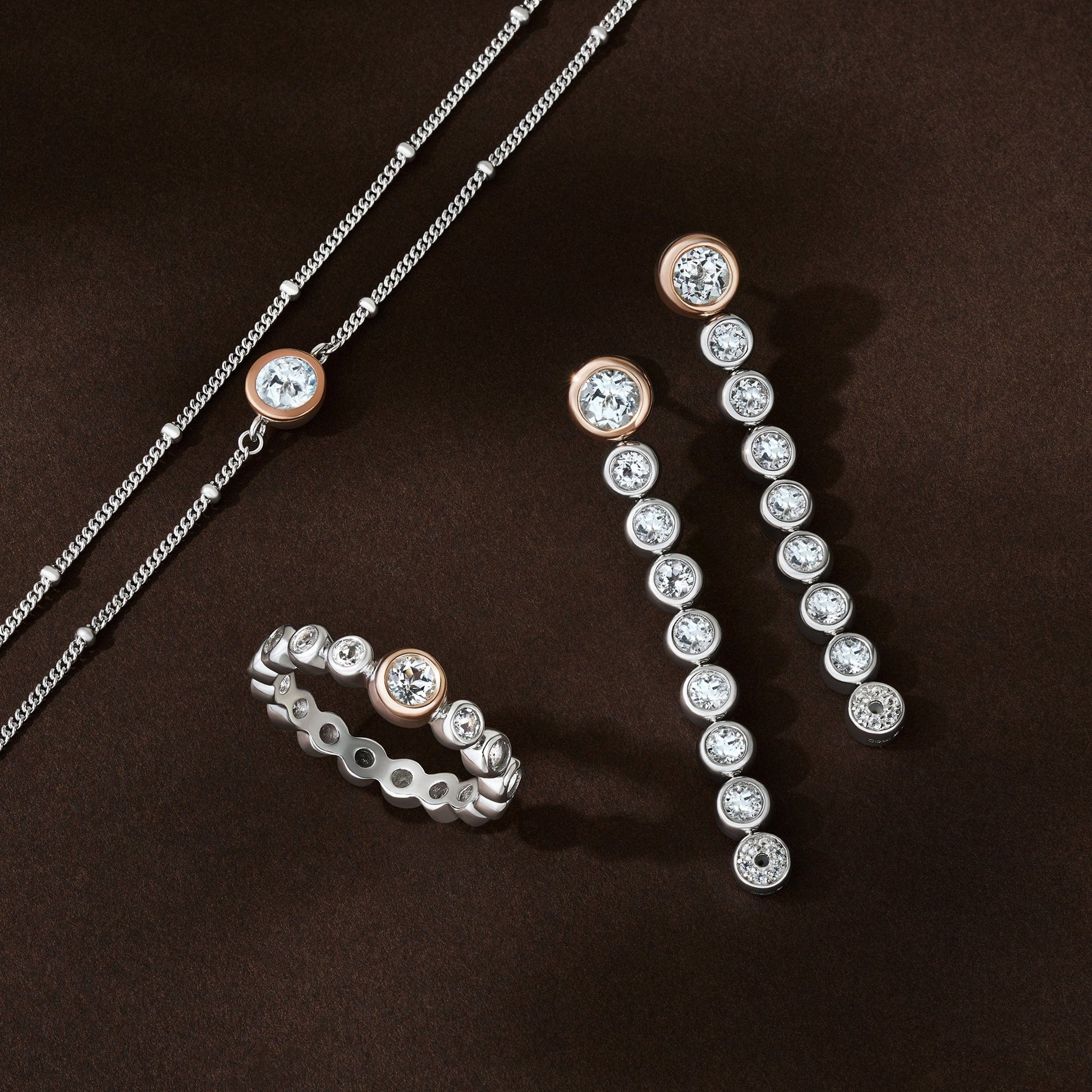 Clogau® Celebration Sterling Silver Double-Chain Bracelet with Topaz