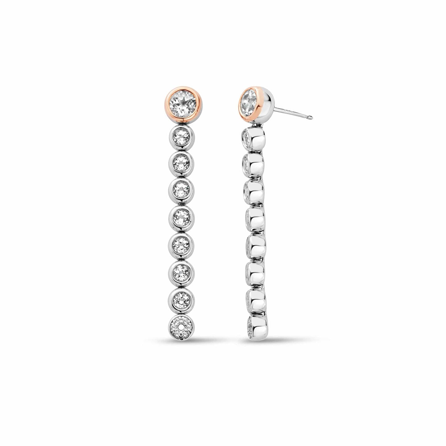 Clogau® Celebration Sterling Silver Drop-Hoop Earrings with Topaz