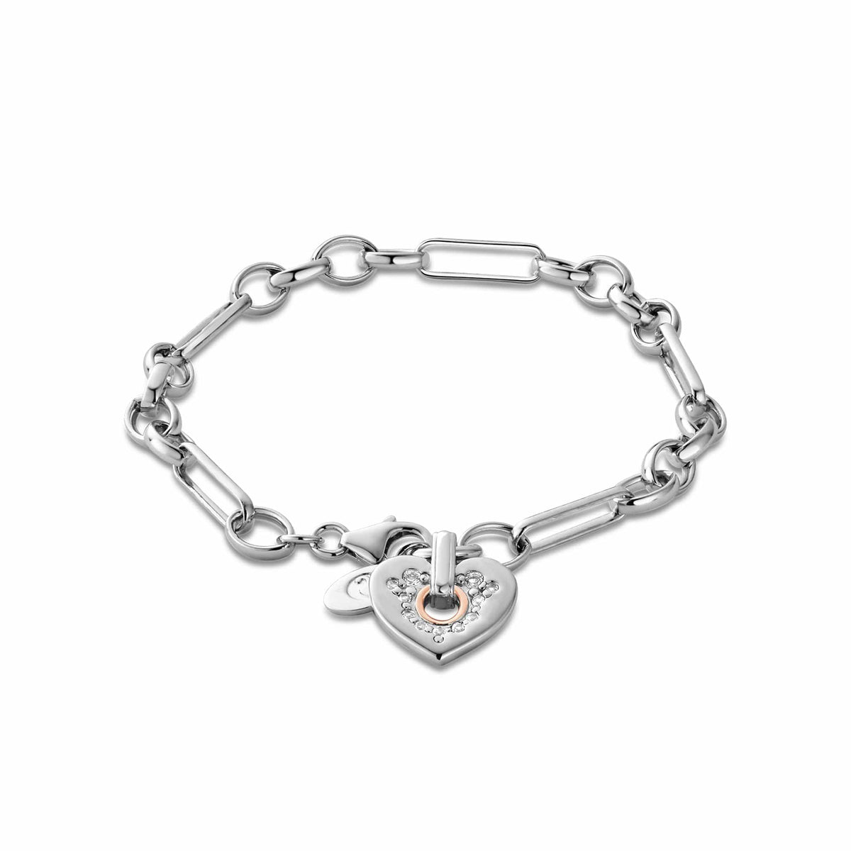 Cariad® Sterling Sparkle Figaro Bracelet Topaz