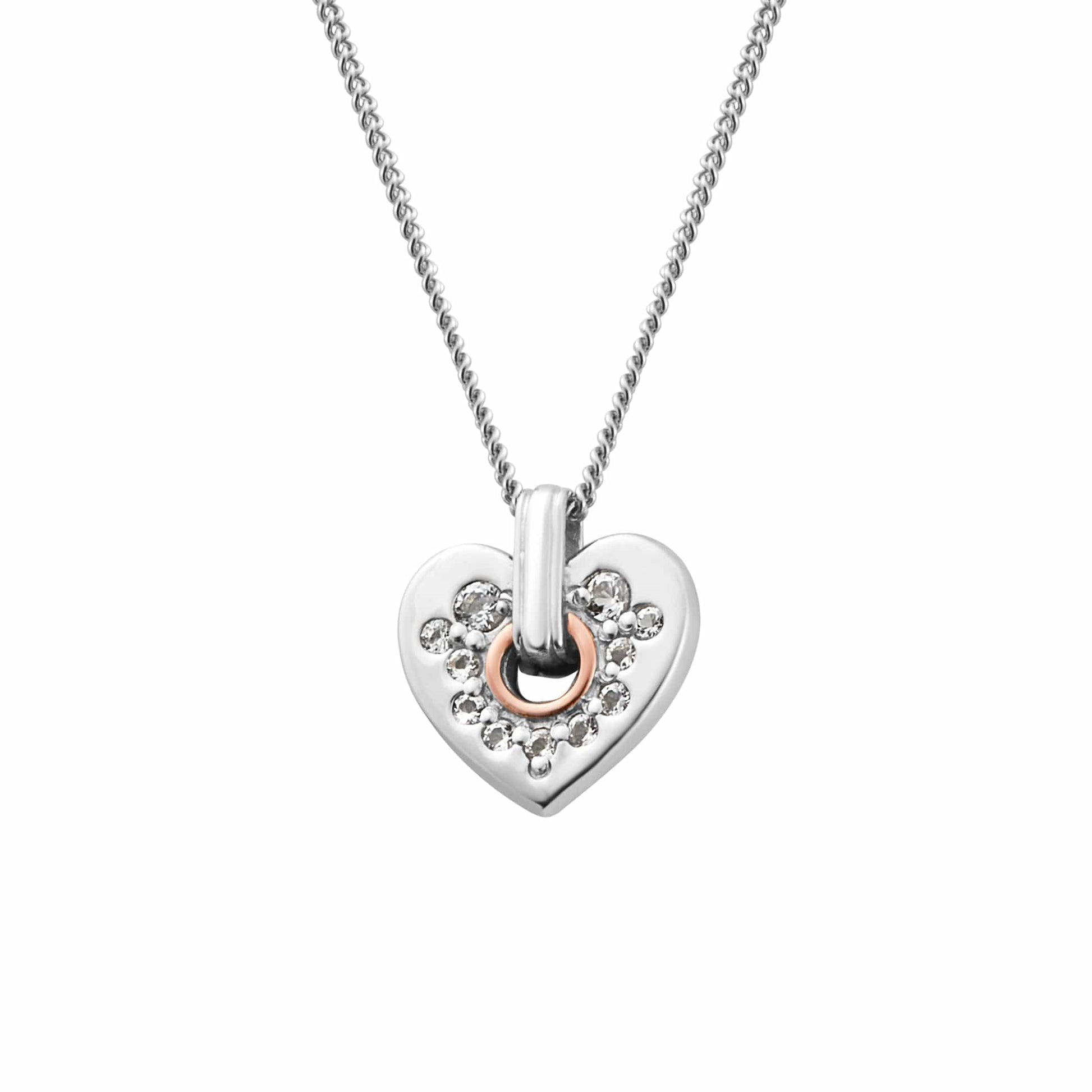 Cariad® Sterling Silver Sparkle Pendant with Topaz