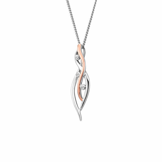 Nature's Wonder Sterling Silver Waterfall Pendant with Swarovski® Zirconia