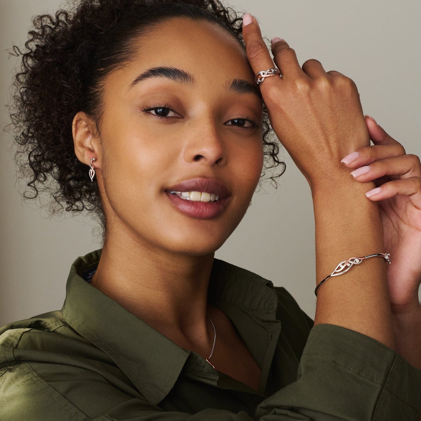 Nature's Wonder Sterling Silver Waterfall Bangle with Topaz