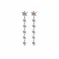 Nature's Wonder Sterling Silver Daffodil Drop-Hoop Earrings