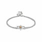 Nature's Wonder Sterling Silver Daffodil Double-Chain Bracelet