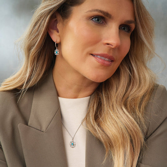 Royal Clogau® Sterling Silver Gateways Pendant with Swiss Blue Topaz