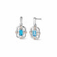Royal Clogau® Sterling Silver Gateways Stud Earrings with Swiss Blue Topaz