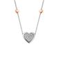 Forever Yours Sterling Silver Love Heart Necklace with Swarovski® Zirconia