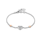Forever Yours Sterling Silver Love Heart Bracelet with Swarovski® Zirconia