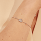 Forever Yours Sterling Silver Love Heart Bracelet with Swarovski® Zirconia