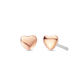 Forever Yours Sterling Silver & 9ct Rose Gold Love Heart Stud Earrings
