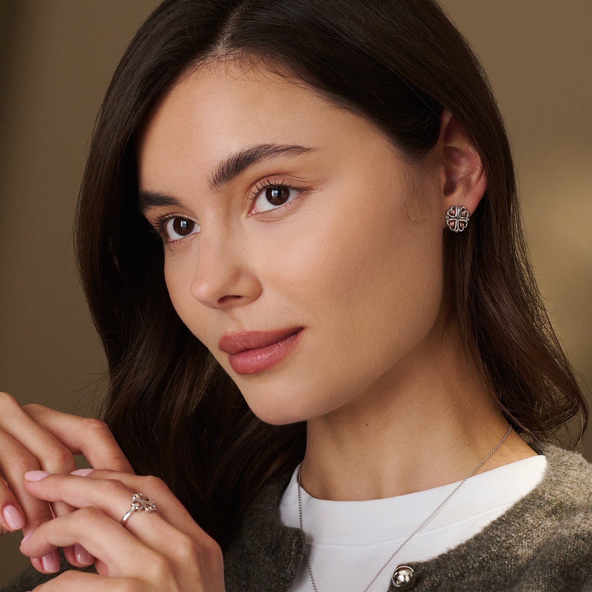 Tree of Life® Sterling Silver Heart Drop-Stud Earrings