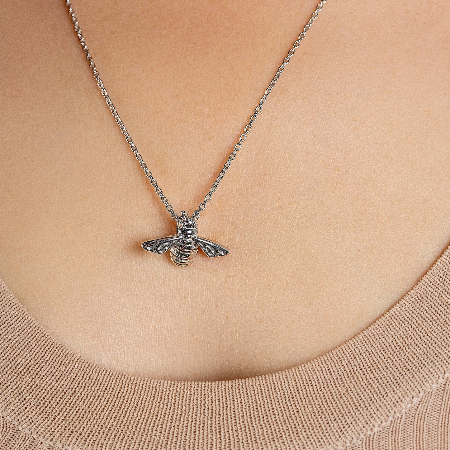 Nature's Wonder Sterling Silver Honey Bee Pendant