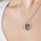 Past Present Future® Sterling Silver Heart Inner Charm Pendant with Topaz