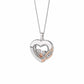 Past Present Future® Sterling Silver Heart Inner Charm Pendant with Swarovski® Zirconia