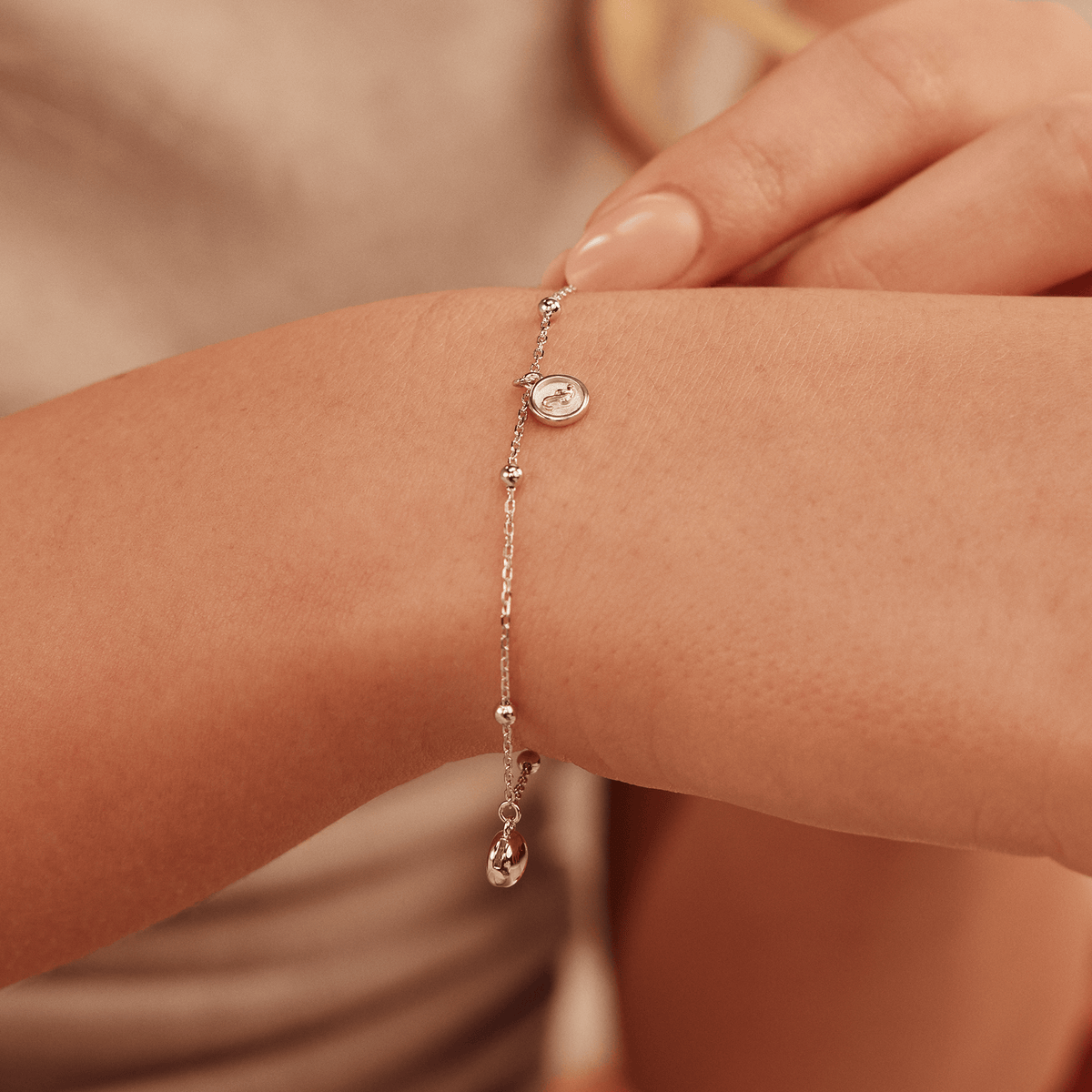 Insignia Sterling Silver Drop Bracelet with Topaz