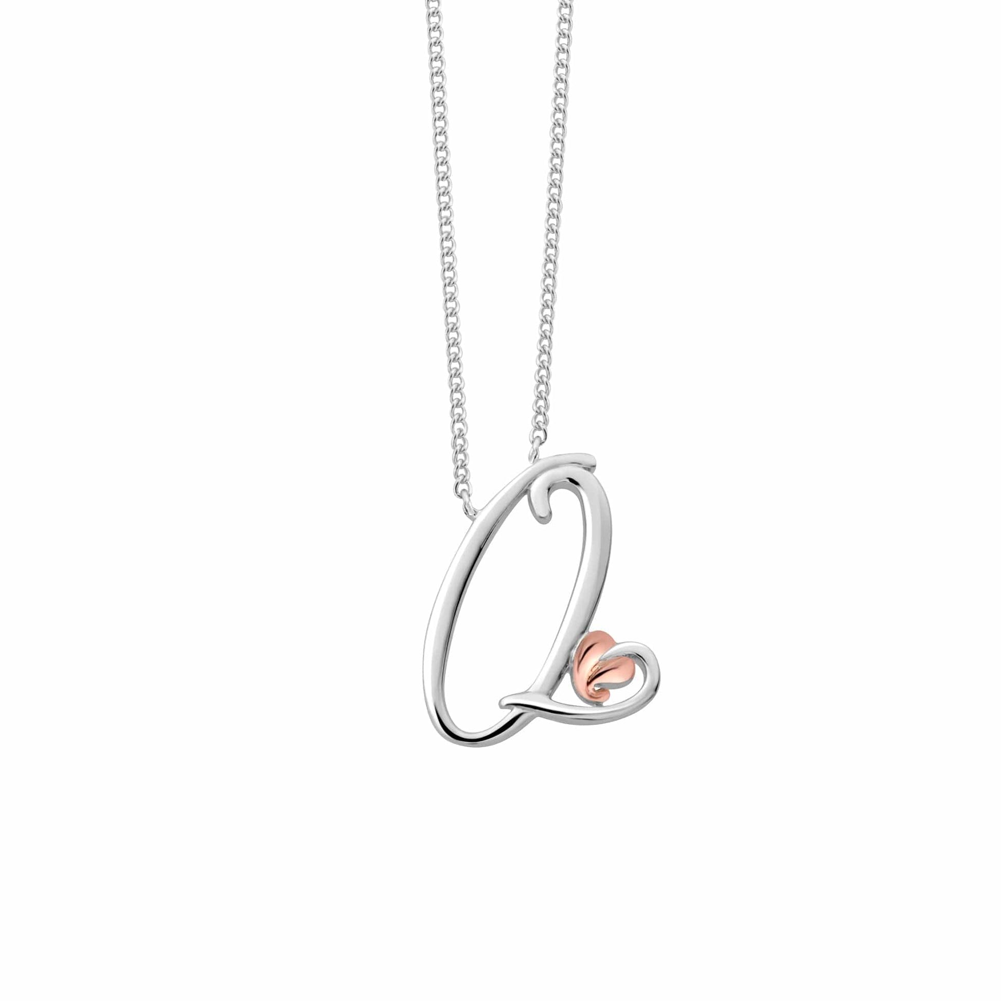 Tree of Life® Initials Silver Necklace – Letter Q