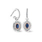 Princess Diana Silver and Sapphire Drop Earrings