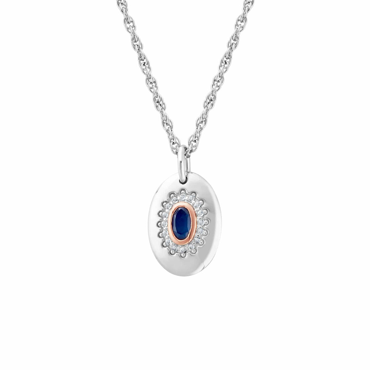 Royal ® Sterling Diana Pendant Sapphire & Topaz