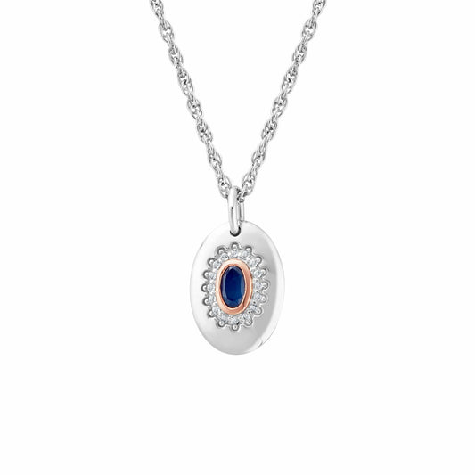 Royal Clogau®  Sterling Silver Diana Pendant with Sapphire & Swarovski® Zirconia
