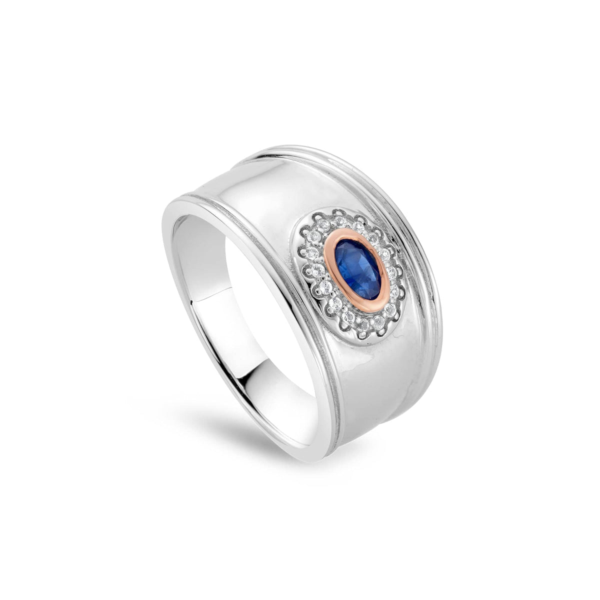 Royal ® Sterling Diana Ring Sapphire & Topaz