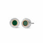 Reflections of Padarn Silver and Malachite Stud Earrings