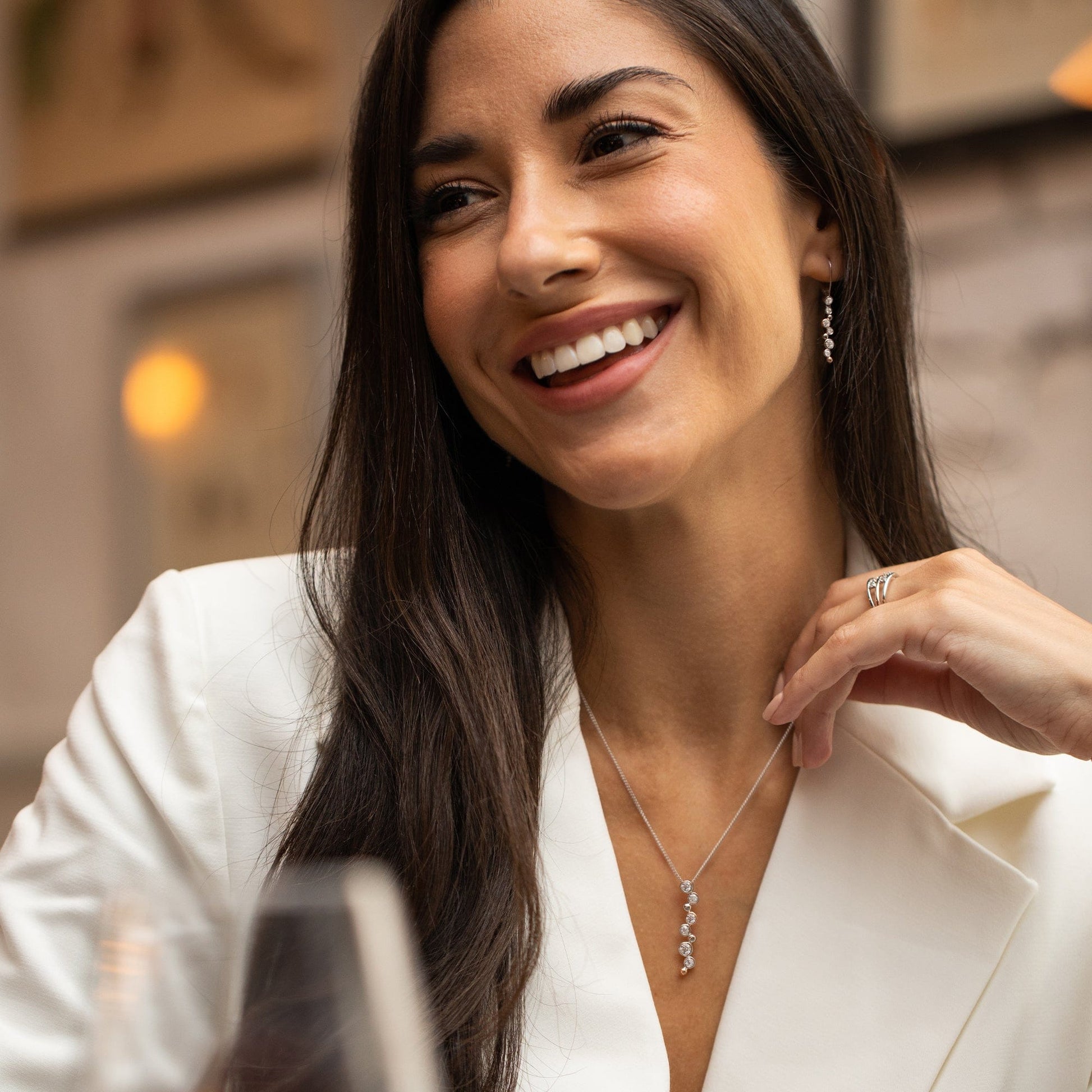 Clogau® Celebration Sterling Silver Drop Pendant with Topaz