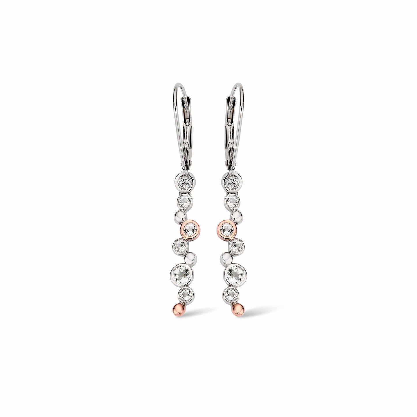 Clogau® Celebration Sterling Silver Drop Earrings with Topaz