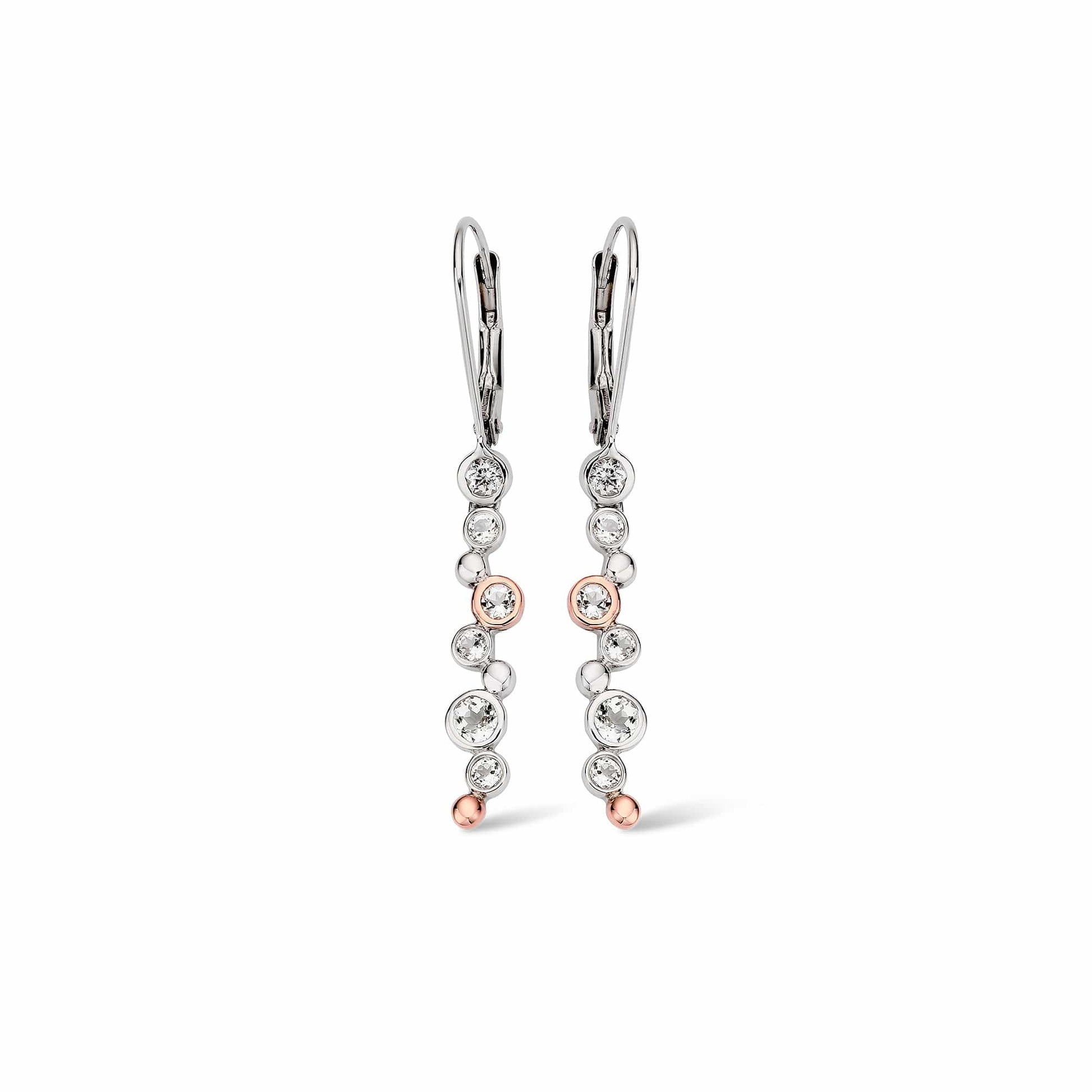 Clogau® Celebration Sterling Silver Drop Earrings with Topaz
