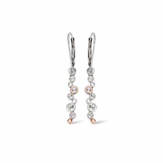 Clogau® Celebration Sterling Silver Drop Earrings with Topaz