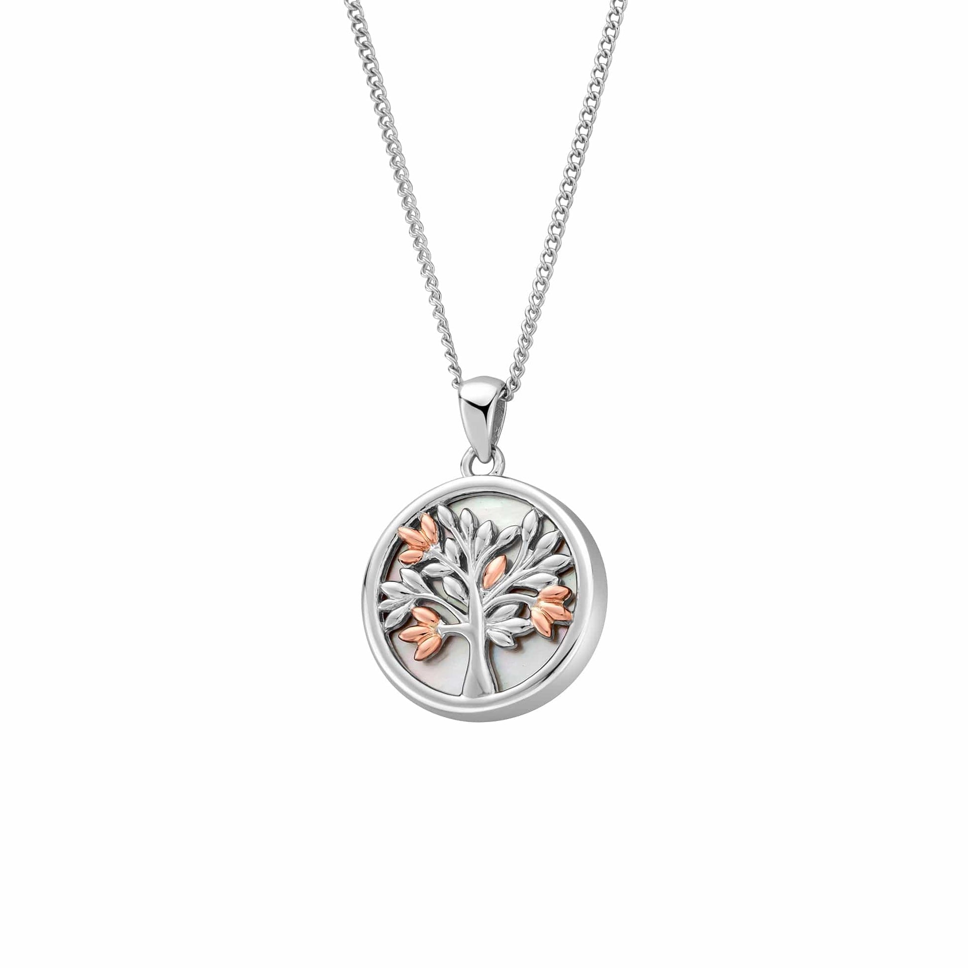 Tree of Life® Silver and Mother of Pearl Circle Pendant