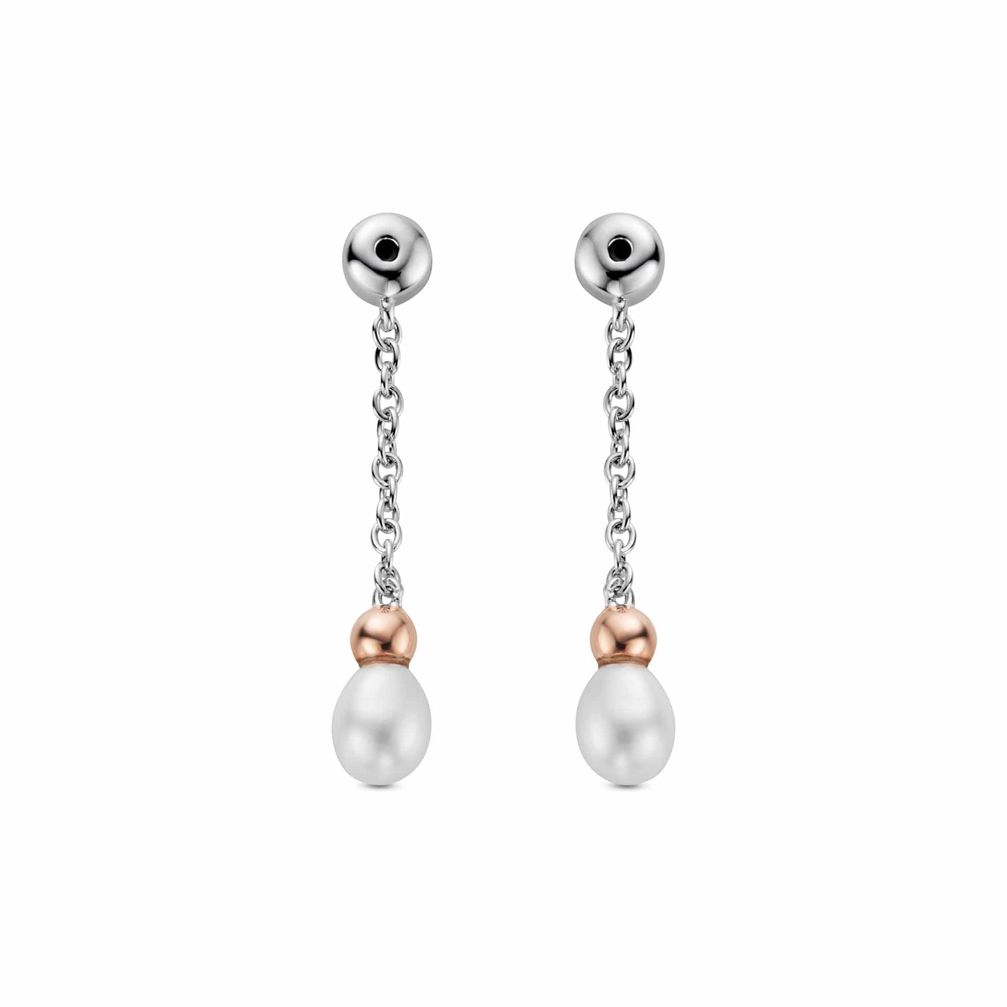 Nature's Wonder Sterling Silver Beachcomber Drop Earring Backs with Pearls