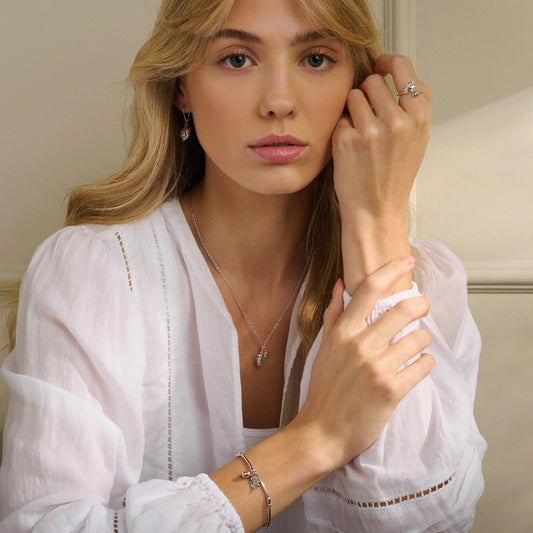 Royal Clogau® Sterling Silver Oak Leaf Earrings with Topaz