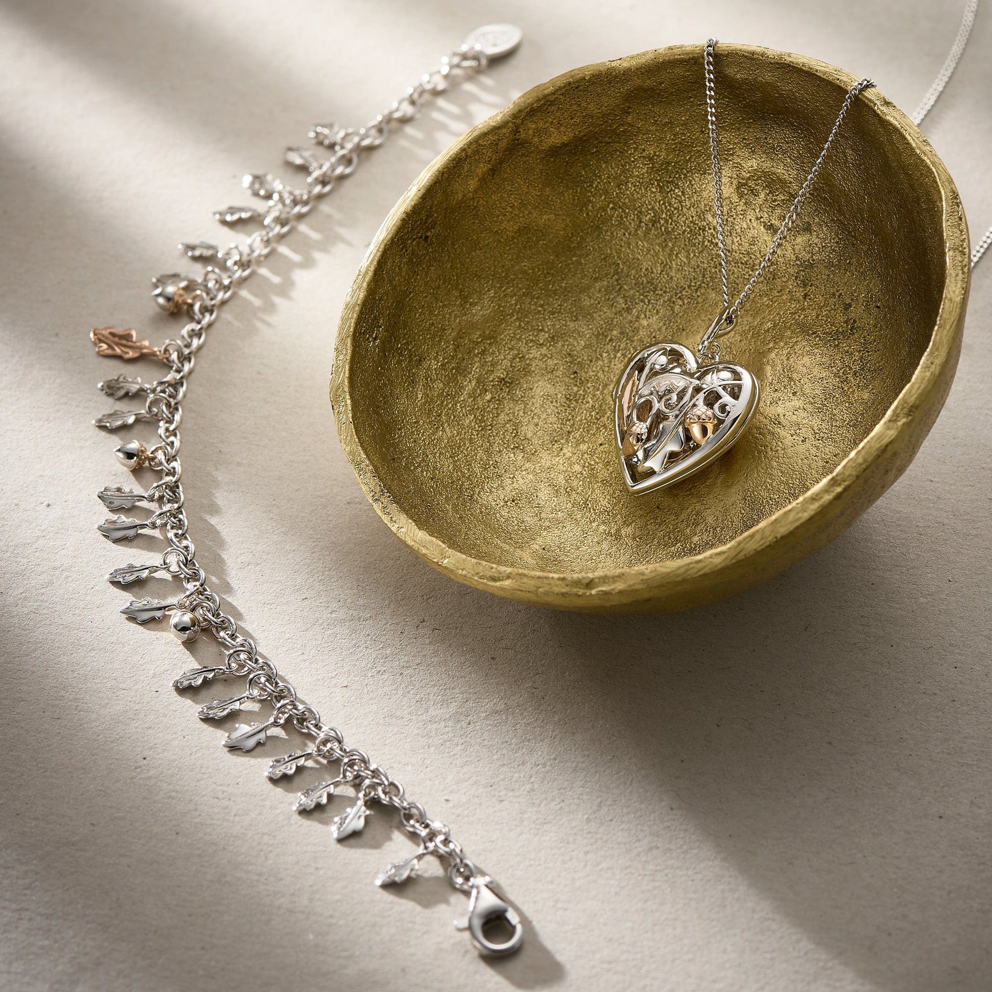 Royal Clogau® Sterling Silver Oak Leaf Bracelet with Topaz