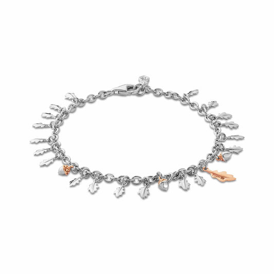Royal Clogau® Sterling Silver Oak Leaf Bracelet with Topaz