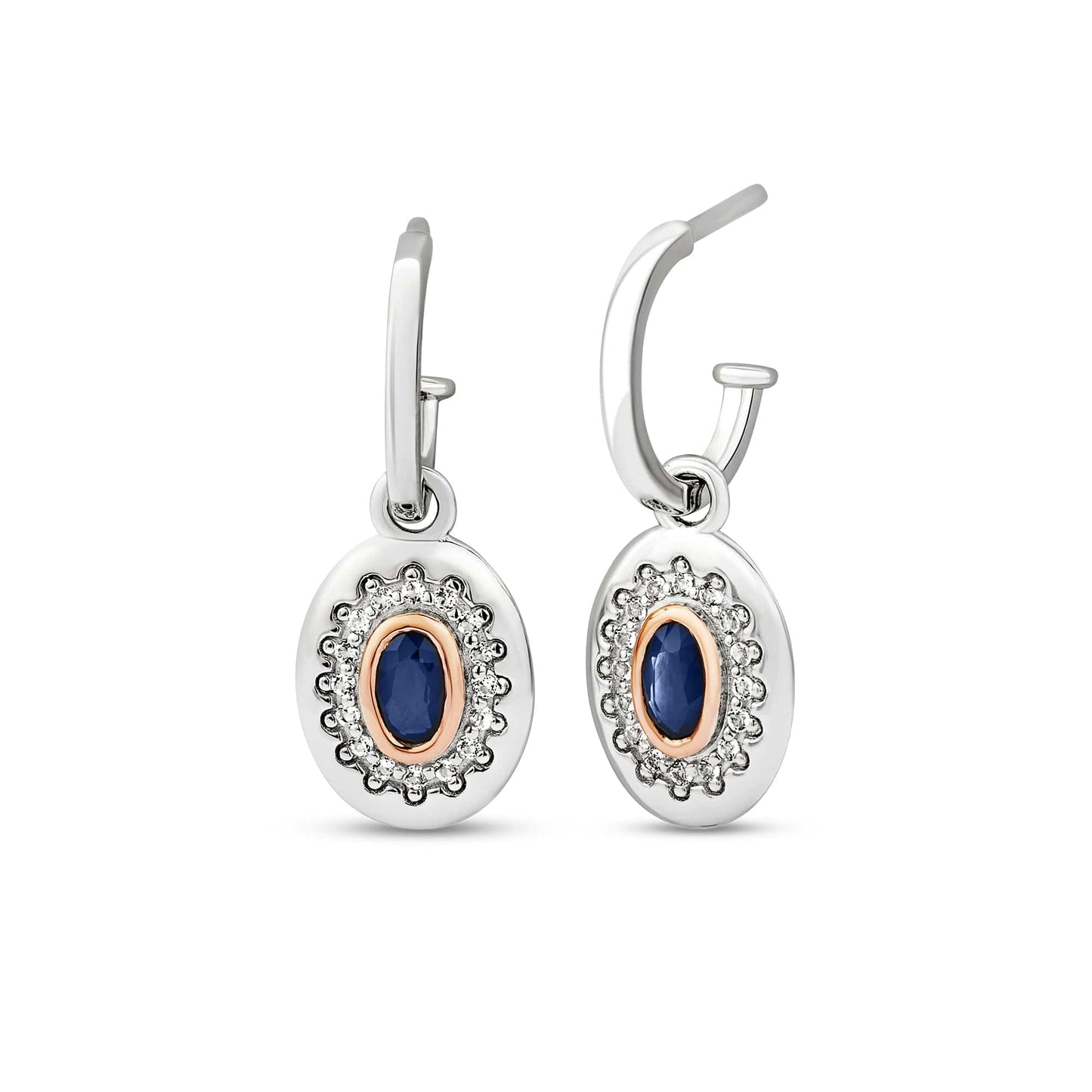 Royal Clogau® Sterling Silver Diana Earrings with Sapphires & Topaz