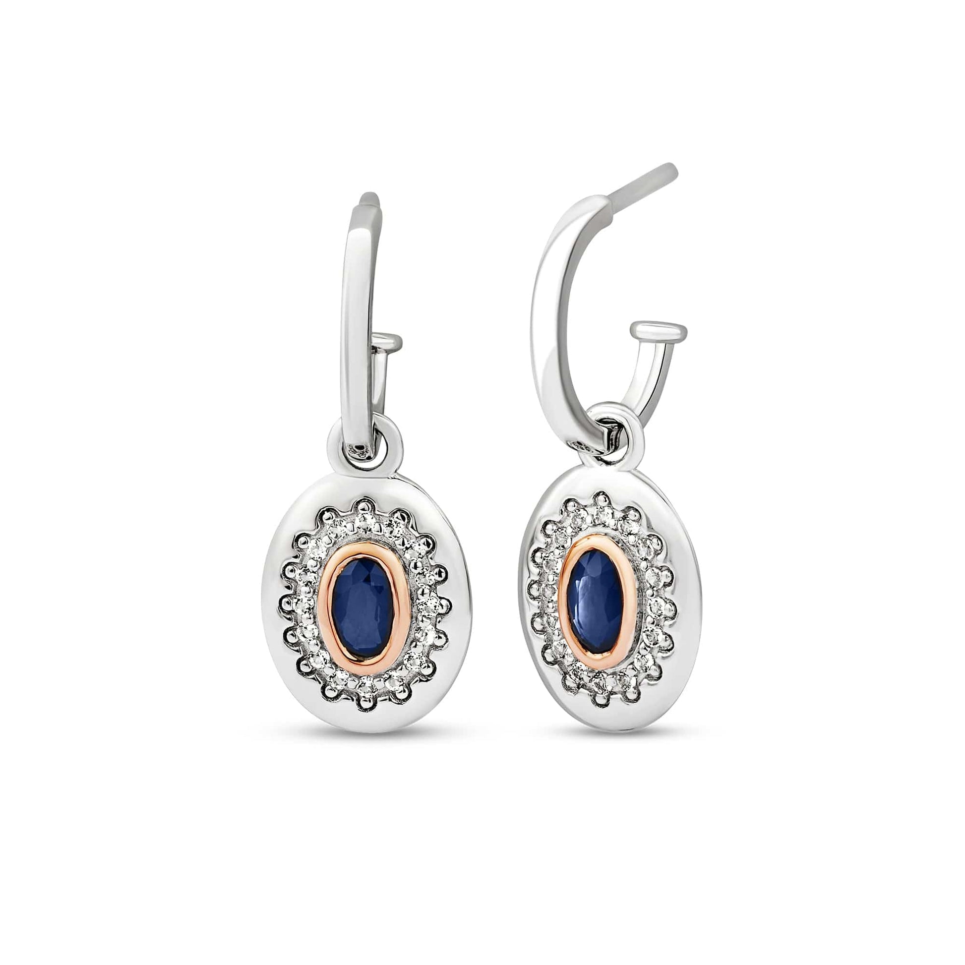 Royal Clogau® Sterling Silver Diana Earrings with Sapphires & Topaz