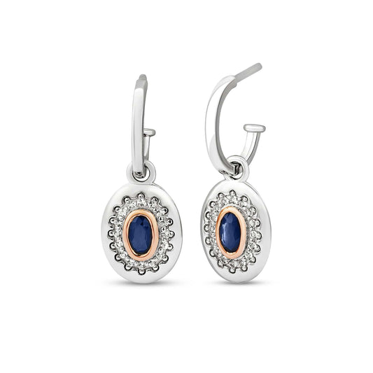 Royal Clogau® Sterling Silver Diana Earrings with Sapphires & Topaz