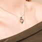 Paw Prints Sterling Silver Heart Pendant with Topaz