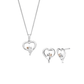 Paw Prints Sterling Silver Heart Pendant with Topaz Set