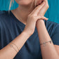 Past Present Future® Sterling Silver Heart Affinity Bracelet with Topaz