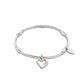 Past Present Future® Sterling Silver Heart Affinity Bracelet with Topaz