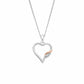 Past Present Future Silver Heart Pendant