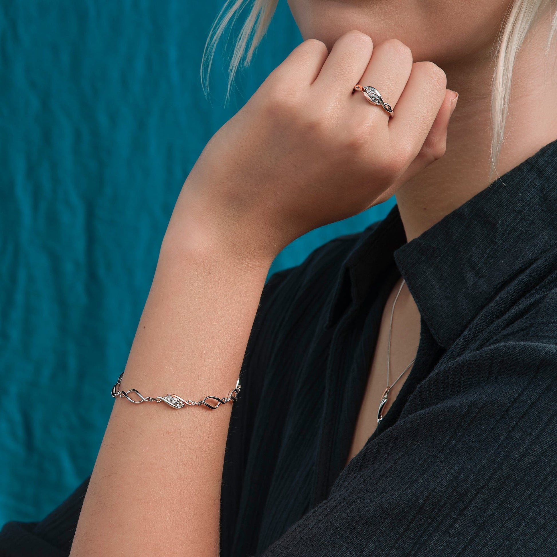 Past Present Future Silver Multi-Link Bracelet