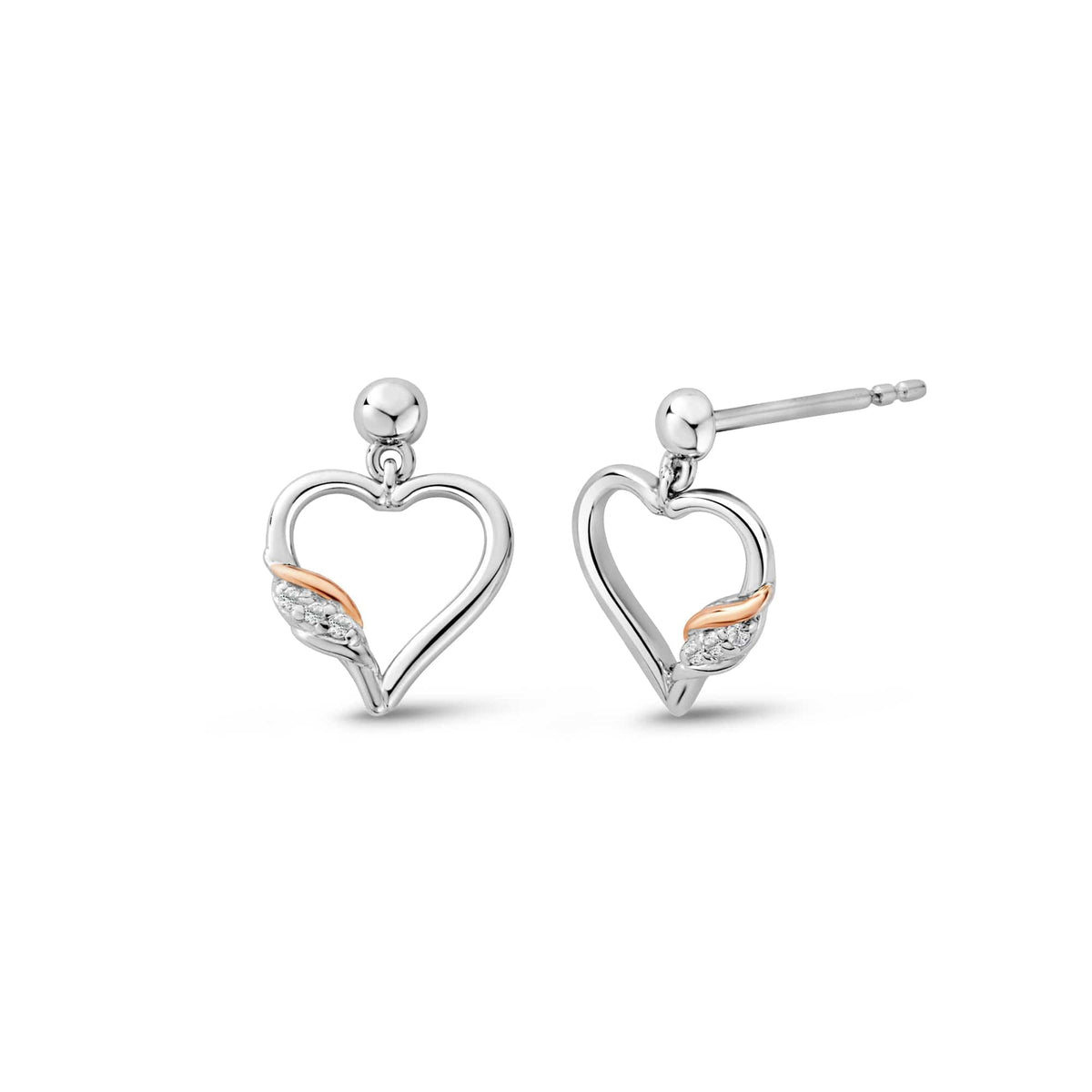 Past Present Future® Sterling Heart Earrings Topaz