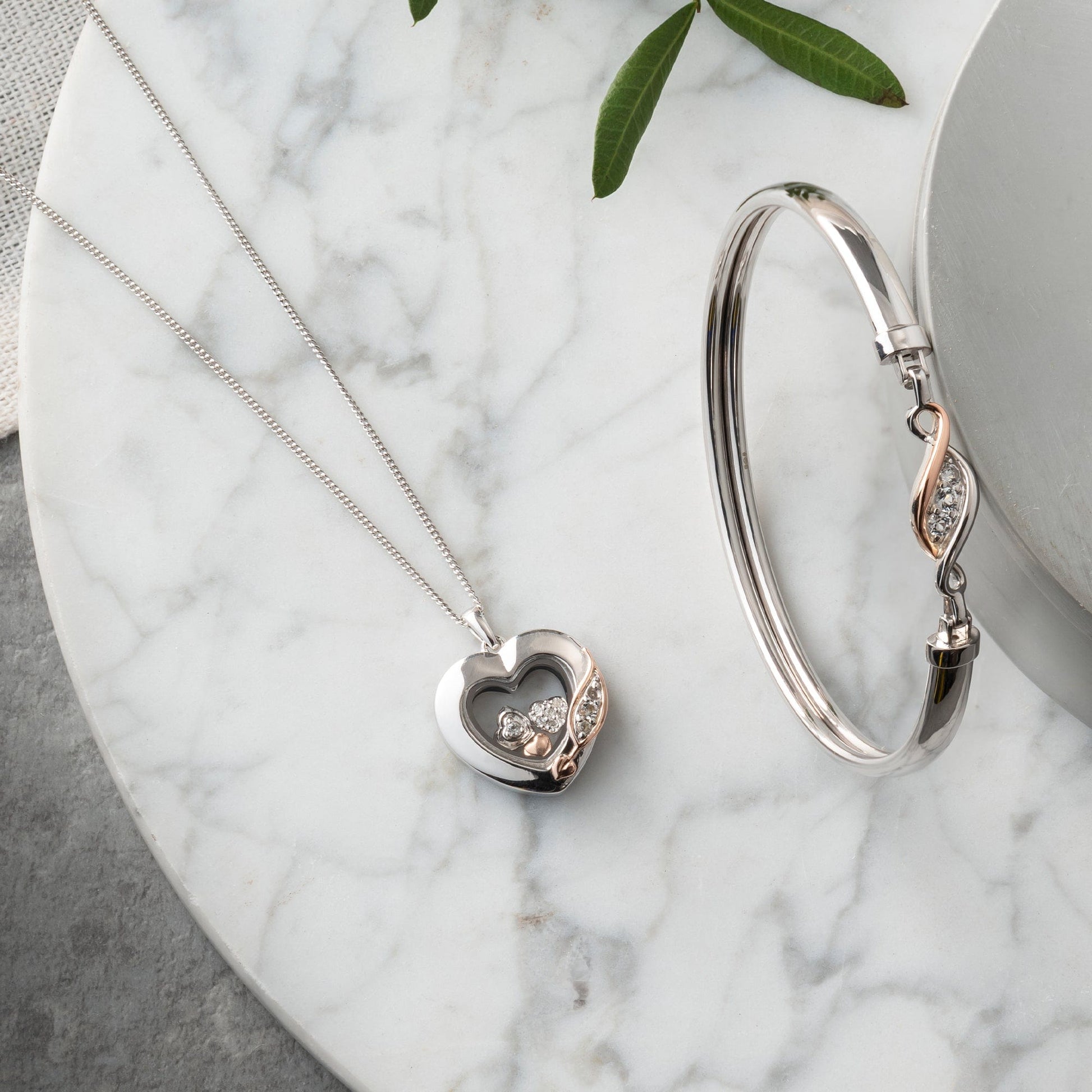 Past Present Future® Sterling Silver Bangle with Topaz